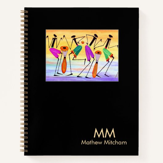 水の色、アフリカ美術、表現の幸せ ノートブック (正面)