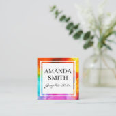 水の色 | グラフィックアーティスト スクエア名刺 (スタンド正面)