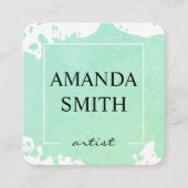 水の色 スクエア名刺 (正面)