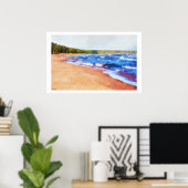 水の色 ポスター (ホームオフィス)