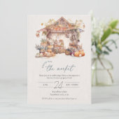 水の色、市場からフレッシュブライダルシャワー 招待状 (スタンド正面)