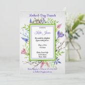 水の色、春の花、母の日ブランチ 招待状 (スタンド正面)