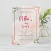 水の色、母の特別な日、母の日ブランチ 招待状 (スタンド正面)