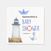 水の色 – 航海のベビーシャワー スタンダードカクテルナプキン (正面)