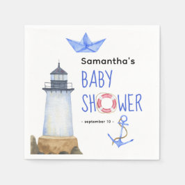 水の色 – 航海のベビーシャワー スタンダードカクテルナプキン
