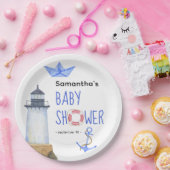 水の色 – 航海のベビーシャワー ペーパープレート (パーティー)