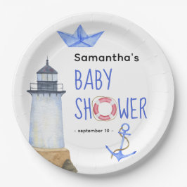 水の色 – 航海のベビーシャワー ペーパープレート