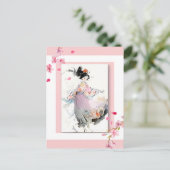 水の色(Wispy) |踊り日本のガール ポストカード (スタンド正面)