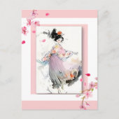 水の色(Wispy) |踊り日本のガール ポストカード (正面)