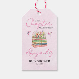 水の色A新しいチャプター赤ちゃんの女の子シャワーを開始 ギフトタグ