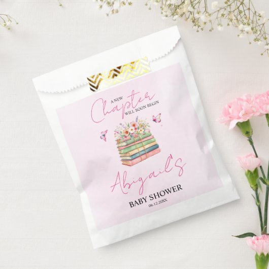 水の色A新しいチャプター赤ちゃんの女の子シャワーを開始 フェイバーバッグ (封をした状態)