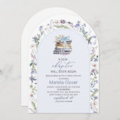 水の色A新しいチャプター開始ベイビーシャワー 招待状 (正面/裏面)