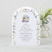 水の色A新しいチャプター開始ベイビーシャワー 招待状 (スタンド正面)