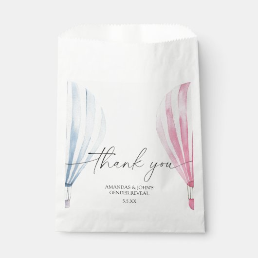 水の色Aerotstatsありがとう性別を明かす フェイバーバッグ (正面)