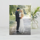 水の色Anemoneスクリプトありがとうフォトカード サンキューカード (スタンド正面)