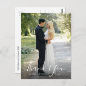 水の色Anemoneスクリプトありがとう写真はがき ポストカード (正面/裏面)