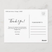 水の色Anemoneフローラありがとうはがき ポストカード (裏面)