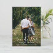 水の色Anemoneフローラ日付の写真カードを保存 セーブザデート (スタンド正面)