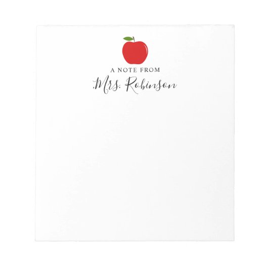 水の色Apple Aノート先生 ノートパッド (正面)