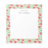 水の色Apple Patternメモから先生メモ ノートパッド (正面)