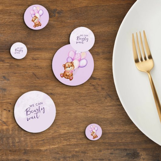 水の色Bearly待ち赤ちゃんシャワー コンフェッティ