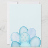 水の色Bearly待機ベビーシャワー招待状 招待状 (裏面)