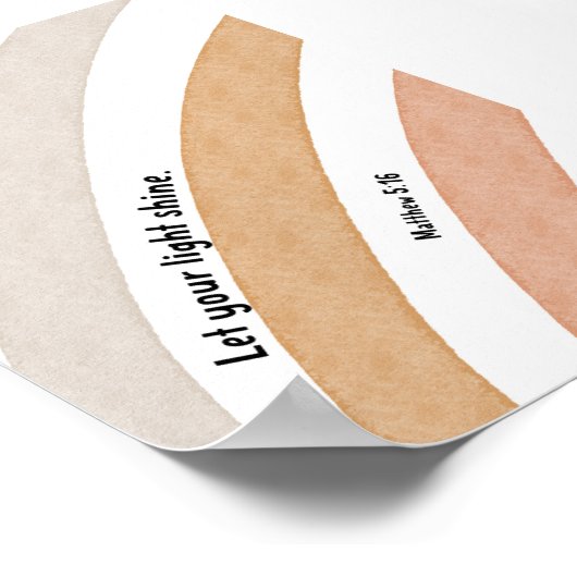 水の色bohoあなたの光の輝きのポスター ポスター (角)