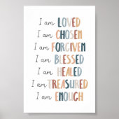 水の色bohoキリスト教の子供たちの確認ポスター ポスター (正面)