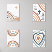 水の色bohoキリスト教の子供の聖書の詩セット (正面)