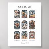 水の色bohoスピリットポスターの果実 ポスター (正面)