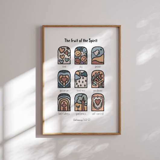 水の色bohoスピリットポスターの果実 ポスター