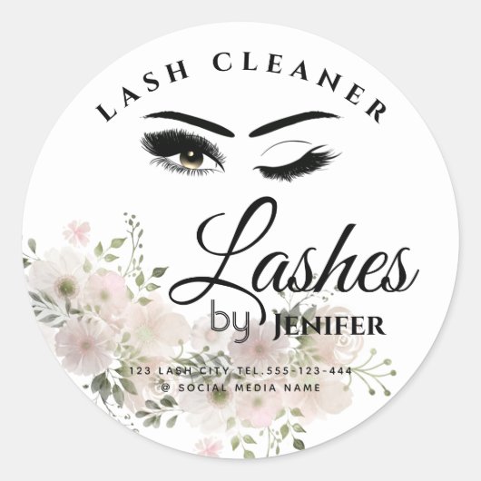 水の色bohoフローラメイクアップラッシュクリーナー ラウンドシール (正面)