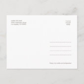 水の色BohoフローラQinceanera日付を保存 案内ポストカード (裏面)