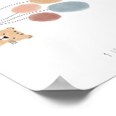 水の色boho動物の子供のバイブルのポスター ポスター (角)