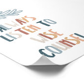 水の色boho常に賢明なポ聞スタにする ポスター (角)