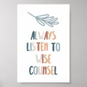 水の色boho常に賢明なポ聞スタにする ポスター (正面)