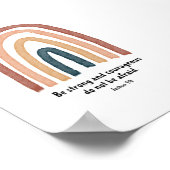 水の色boho強く勇気のあるポスター ポスター (角)