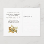 水の色Boho新しいアドレスの移動のお知らせ 案内ポストカード (裏面)