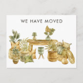 水の色Boho新しいアドレスの移動のお知らせ 案内ポストカード (正面)