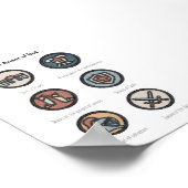 水の色boho神のポスターの鎧 ポスター (角)