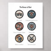 水の色boho神のポスターの鎧 ポスター (正面)