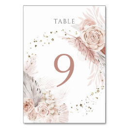 水の色boho flowers表Number 9 テーブルナンバー
