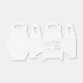 水の色boho rainbow誕生日パーティーありがとう フェイバーボックス (折り畳みなし)