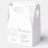 水の色boho rainbow誕生日パーティーありがとう フェイバーボックス (オープン)