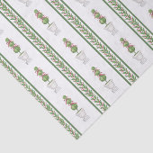 水の色Burgundy TopiaryとHollyクリスマス 薄葉紙 (詳細)