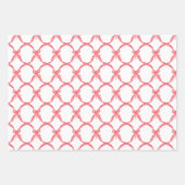 水の色Chinoiserieクリスマスボウトピアリーギフト ラッピングペーパーシート (正面2)