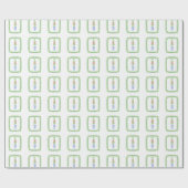 水の色Chinoiserieクリスマスボウトピアリーギフト ラッピングペーパー (フラット)