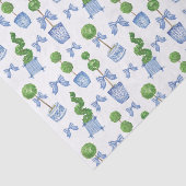 水の色Chinoiserieブルーボウトピアリー 薄葉紙 (詳細)