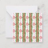 水の色Chinoiserieリースクリスマスエンクロージャ ノートカード (裏面)