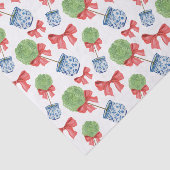 水の色Chinoiserieレッドボウトピアリー 薄葉紙 (詳細)